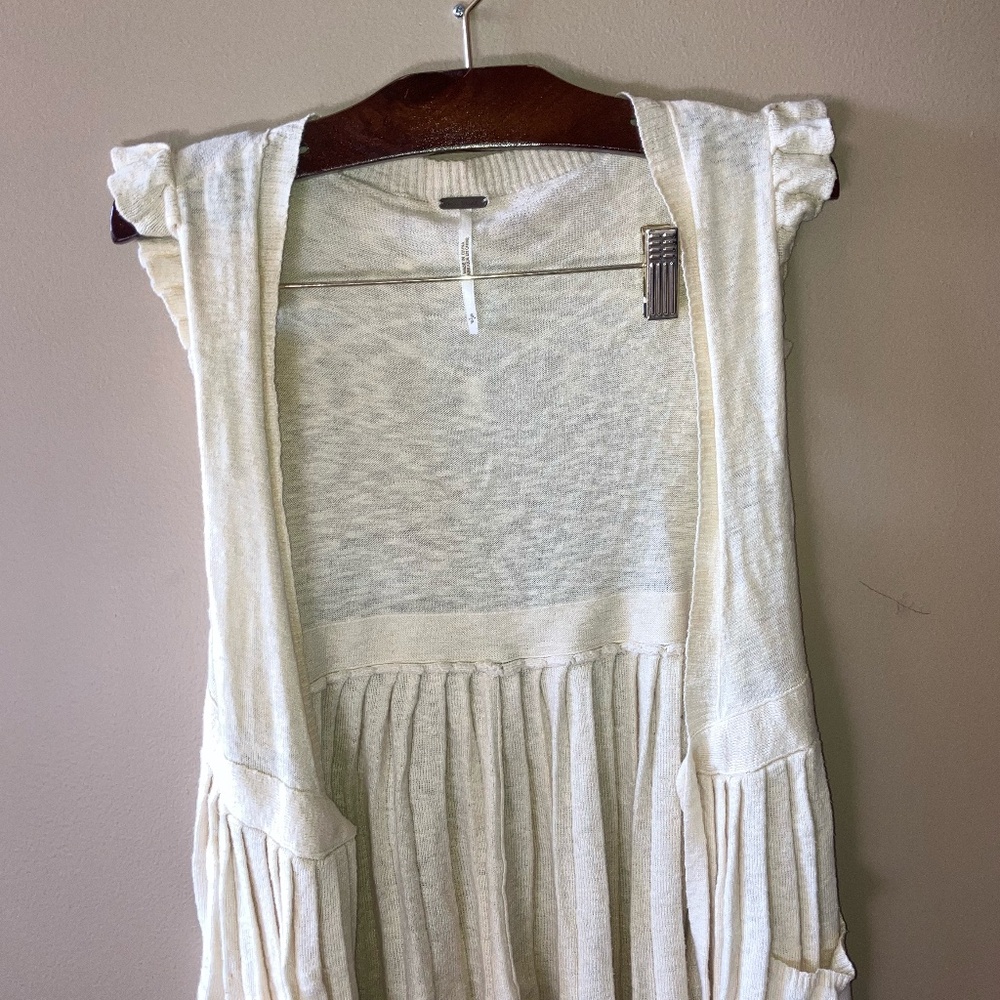 Sleeveless Long Open Front Cardigan from Free People